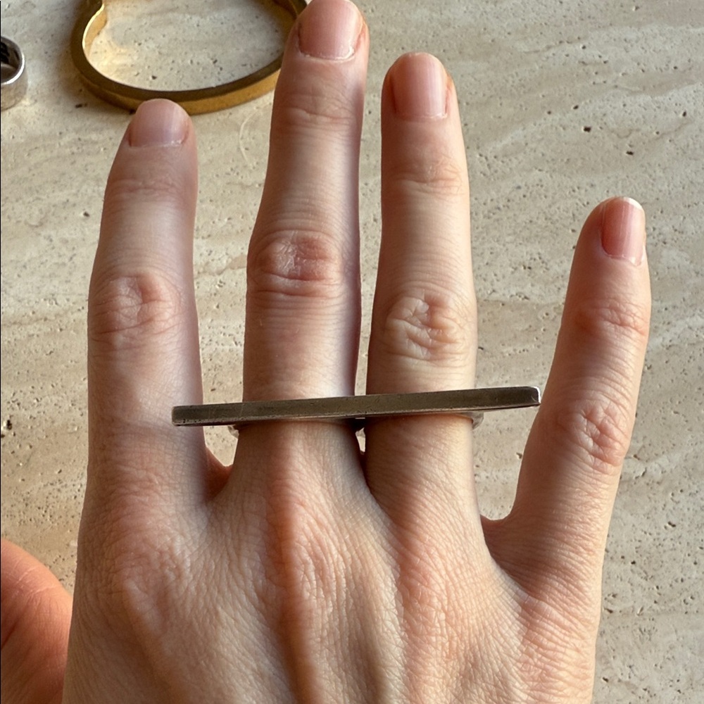 Elizabeth and James Silver Bar Ring